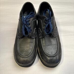 Rare Vintage 70s Brookline Leather Wedge Oxfords size 8